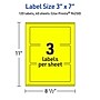 Avery Laser/Inkjet Rectangle Multipurpose Labels, 3" x 7", Neon Yellow, 120/Pack (94250)~#|#~42F71648-14C3-4C4D-9D472F259D8BE588_sc7