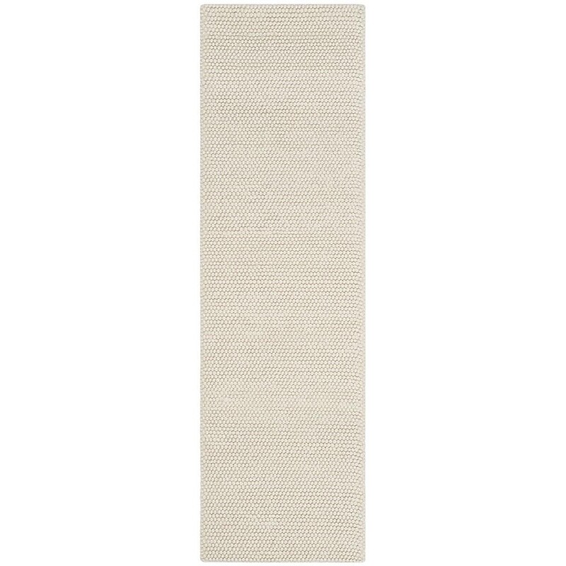 Safavieh Natura Collection 2' x 6' Runner Indoor Area Rug, Handmade, Wool, Ivory (NAT620A-26) image 1