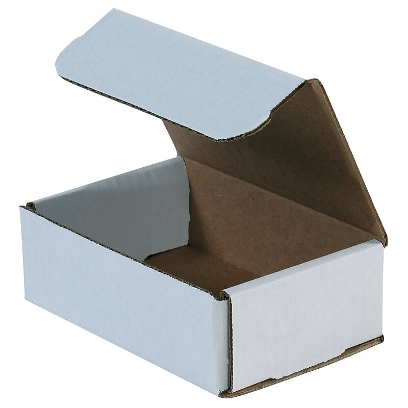 6" x 4" x 2" Corrugated Mailers, White, 50/Bundle (M642) image 1