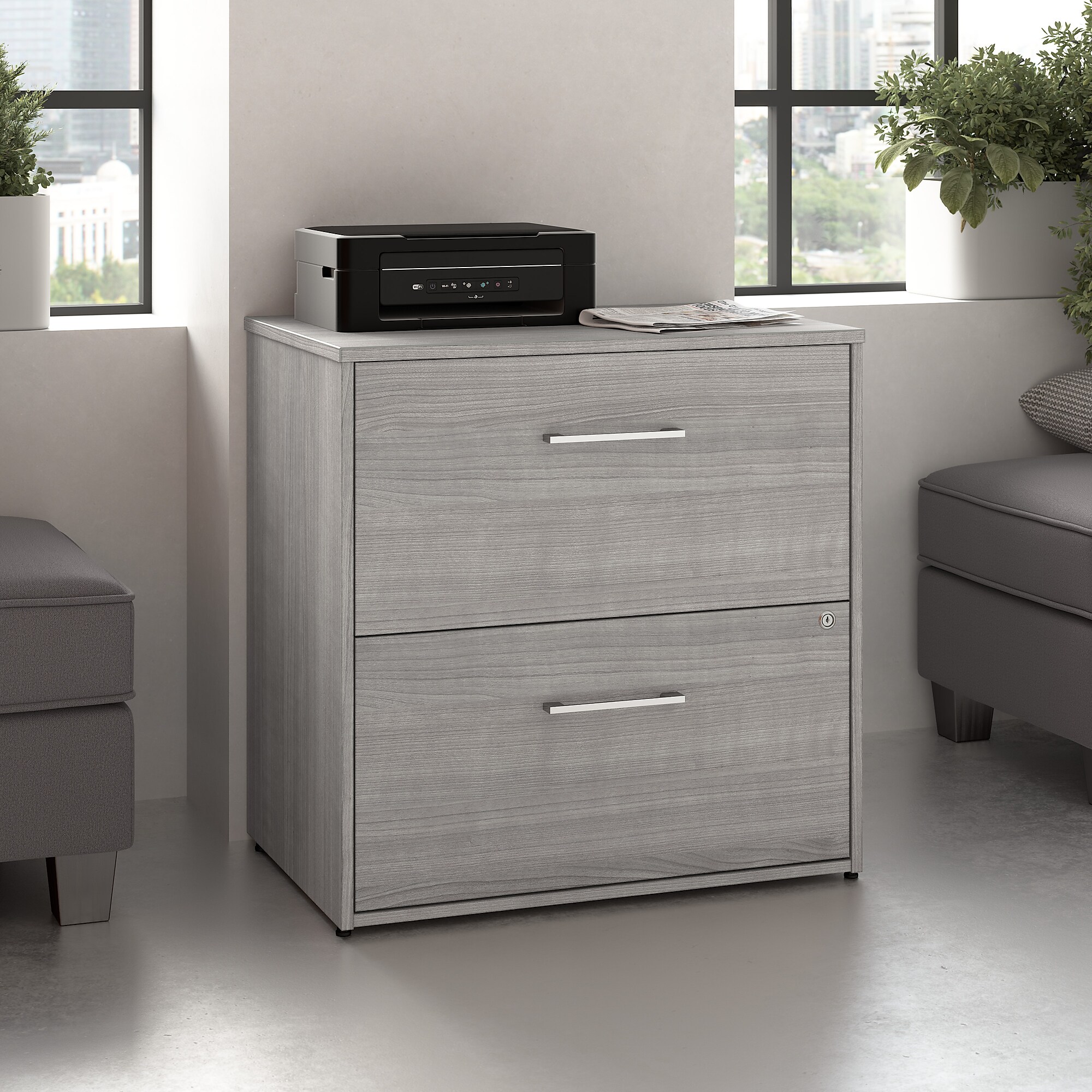 Bush Business Furniture Hustle 2 Drawer Lateral File Cabinet, Platinum Gray (HUF130PG) Sansujyuku sansujyuku.com