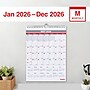 2026 Staples 8" x 11" Monthly Wall Calendar, Red/White/Gray (ST53922-26)~#|#~4309183B-58BF-45D0-975BAEF88829F0A2_sc7
