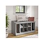 Bush Furniture Woodland 40W Shoe Storage Bench with Shelves, Cape Cod Gray (WDS240CG-03)~#|#~431AEADC-2BC2-47D7-989F98AA233900CC_sc7