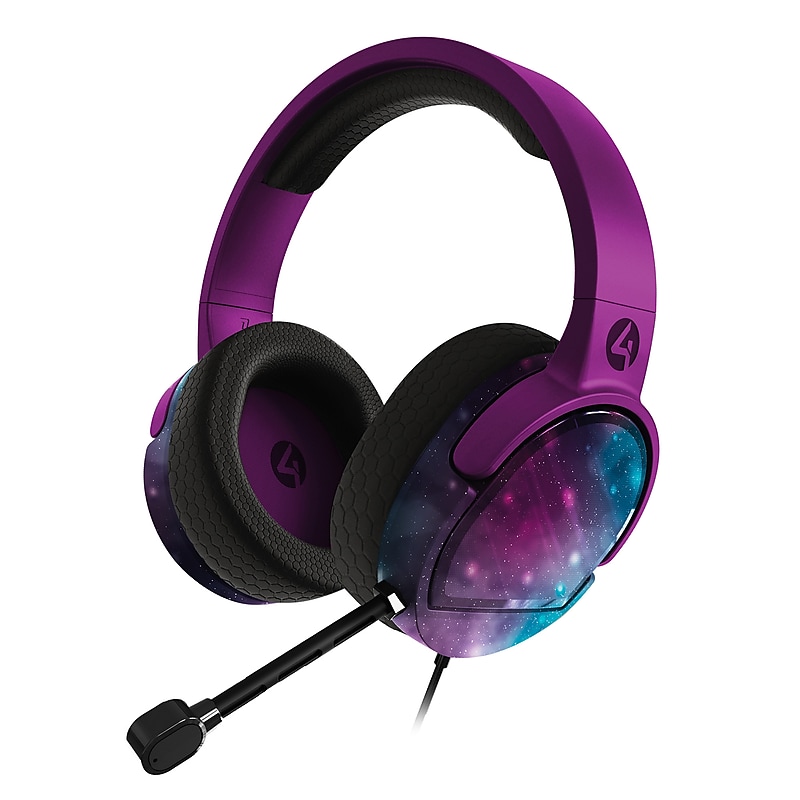 4Gamers Panther Stereo Gaming Over-the-Ear Headset, 3.5mm, Purple (XP-PANTHER-C-4G) image 1