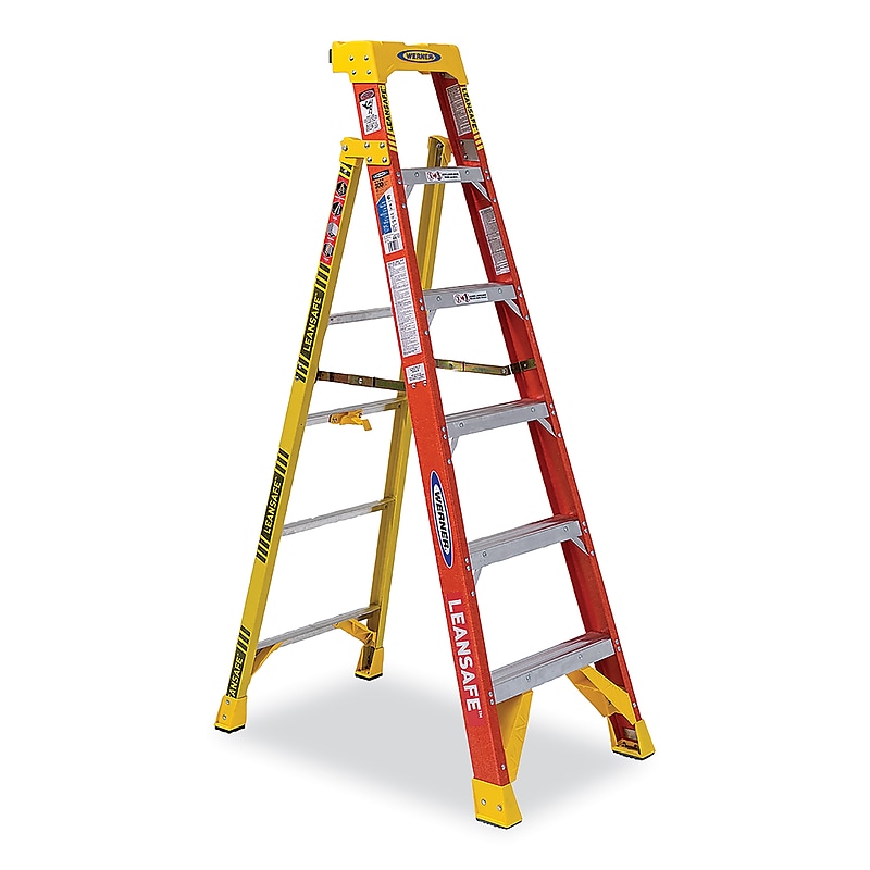 Werner 6' Fiberglass Leaning Ladder, 300 lbs. Capacity (L6206) image 1