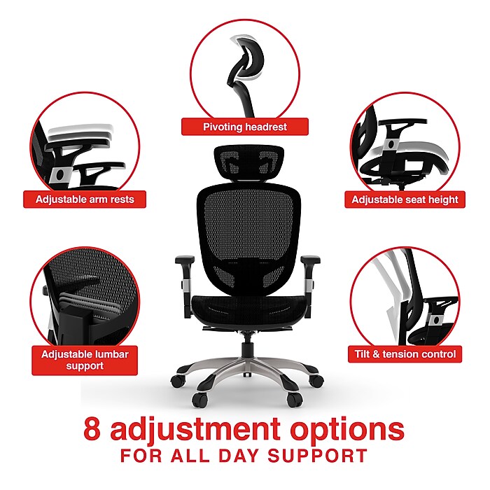 Mesh Task Chair Staples Back Support Staples Hyken Ergonomic Mesh