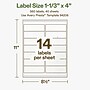 Avery Hemp Rectangle Laser/Inkjet Multipurpose Labels, 1-1/3" x 4", Off-White (560/Box)~#|#~43222440-058E-479C-A018EC755CC9A072_sc7
