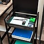 Mind Reader 3-Tier Metal Cart with Covered Compartment, Black (LIDCART3T-BLK)~#|#~432282FF-A1D9-40C7-8CC01E08157C4740_sc7
