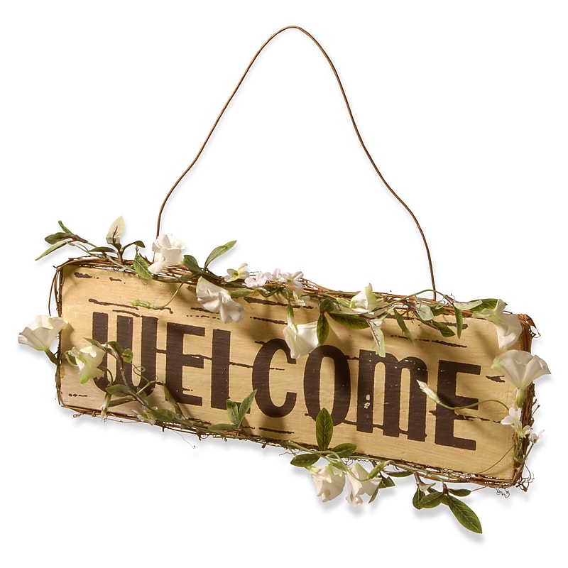 National Tree Company 21" "Welcome" Door Sign (RAS-KD030149) image 1