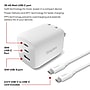 Staples TECH GaN USB-A/USB-C Wall Charger with Cable, 65W, White (ST62326)~#|#~432499F2-4924-420E-85586F354C51B58D_sc7
