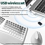SaharaCase Split Ergonomic Wireless Keyboard and Mouse Combo, White (KB27)~#|#~432914A4-914A-4A36-B8477DBA71CC7798_sc7