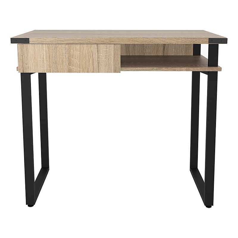 Safco Mirella SOHO 36"W Table Desk with Drawer, Sand Dune (5512SDD) image 1