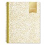 2026 Blue Sky Day Designer Gold Spotty 11" x 8.5" Weekly & Monthly Personal Organizer, Plastic Cover (154643)~#|#~432EAD5E-6E6F-42A5-A4AC3D658248D5F0_sc7