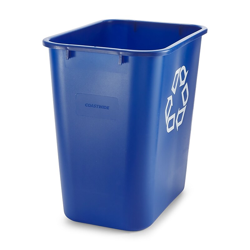 Coastwide Professional™ Plastic Indoor Recycling Container Without Lid, Blue Soft Molded Plastic, 7 Gallon (CW56432) image 1
