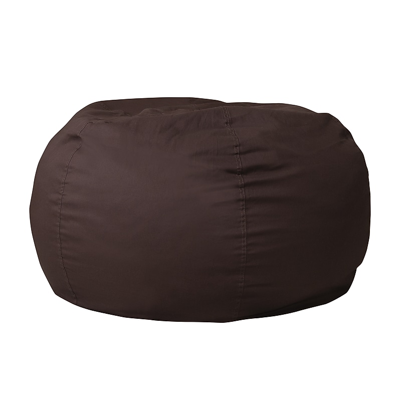 Flash Furniture Cotton Twill Bean Bag Chair, Brown (DGBEANLGSLDBN) image 1