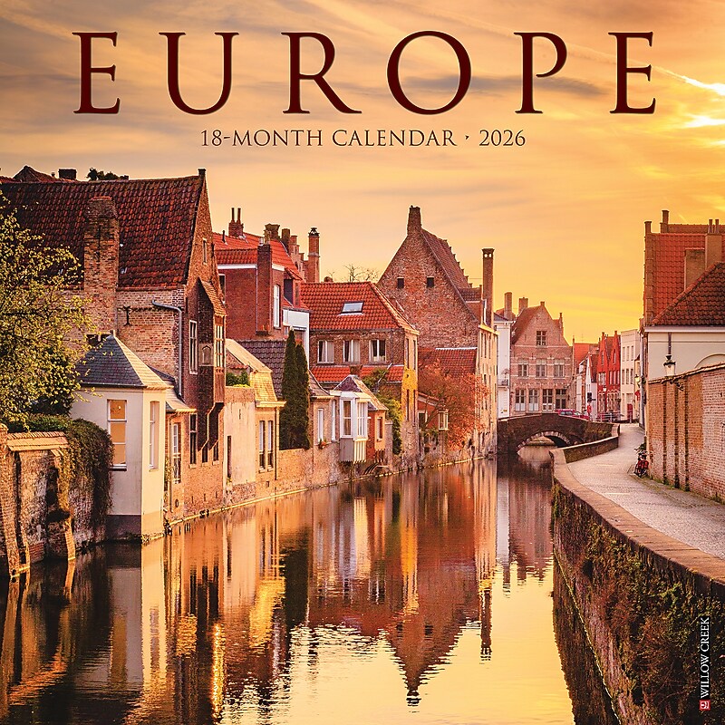 2026 Willow Creek Europe 12" x 12" Monthly Wall Calendar (51054X) image 1