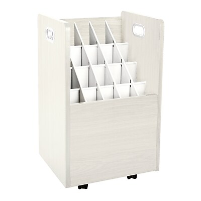 AdirOffice 20-Slot Mobile Roll File, 24.75″H x 15.25″W x 13.25″D, White (624-WHI-KIT1) Simolary simolary.com