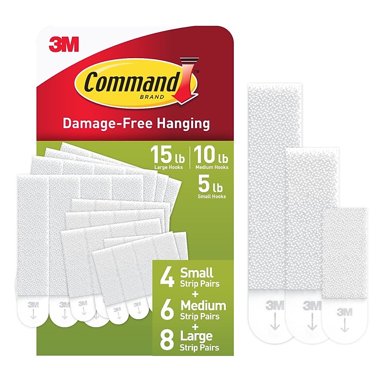 Command Assorted Picture Hanging Strips, Assorted Sizes (17211-BPES) image 1