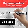 Staples Remarx Dry Erase Marker, Chisel Tip, Black, 36/Pack (ST62937)~#|#~4340340B-290A-4C0E-818C8A87556FACCC_sc7