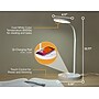 Bostitch LED Desk Lamp, 13.78", White (LED2107-WHT)~#|#~4342DA34-3D3B-4C26-9B43DD4A028C37BA_sc7