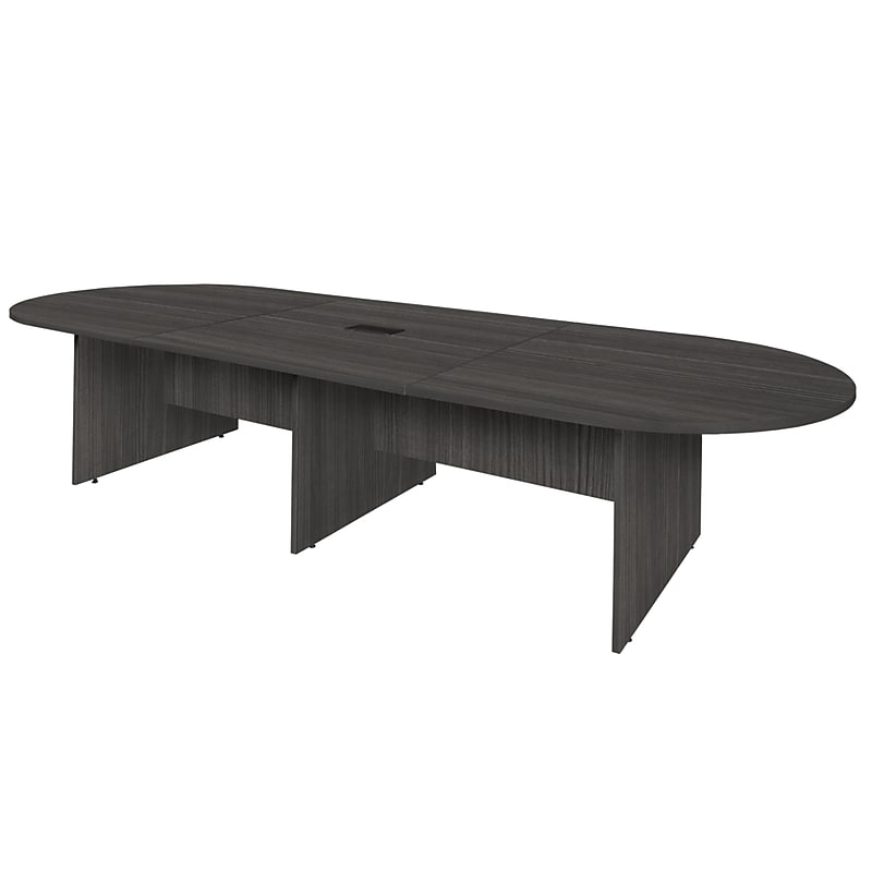 Regency Legacy 168"W x 52"D Racetrack Shaped Conference Table With Grommet, Ash Grey (LCTRT16852AG) image 1