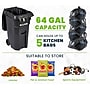 Alpine Industries 500 Series Plastic Outdoor Trash Can, 64 Gallon, Black (ALP500-64-BLK)~#|#~434D443B-DEB4-4E47-A16492AD66A0857A_sc7