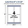 Avery Laser/Inkjet Rectangle Multipurpose Labels, 5" x 3.5", White, 400 Labels/Box (94256 )~#|#~434D8E52-E8BB-4C63-BE10A69B0B66F12B_sc7