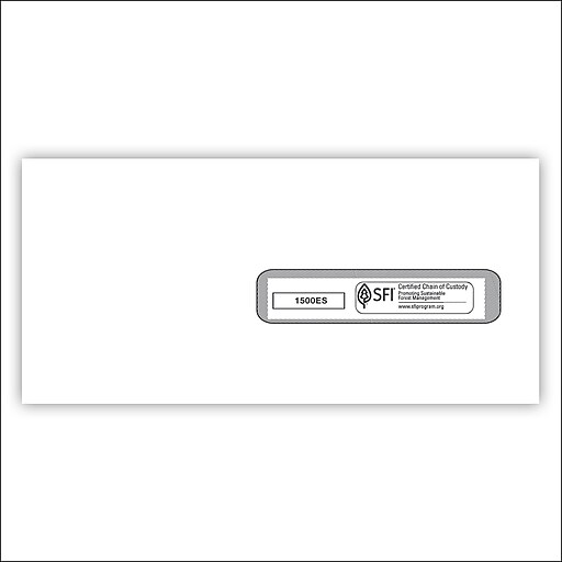Standard Claim Right Window Envelopes, 4.5 x 9.5, SelfSeal, 500/Box Staples