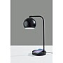 Adesso Emery SuperCharger Incandescent Desk Lamp, 19"H, with USB Port, Black (2624-01)~#|#~43544759-627D-4691-8840D7A17C0F87AB_sc7