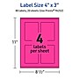 Avery Laser/Inkjet Rectangle Multipurpose Labels, 4" x 3", Neon Magenta, 80/Pack (94252)~#|#~4354AC0E-66C4-4243-8D116BC77D630AFB_sc7