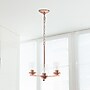 Lalia Home 3-Light 15" Classic Clear Glass and Metal Hanging LED Pendant Chandelier, Rose Gold (LHP-3012-RG)~#|#~435B5164-AADF-40B8-AC3CD1FFB8B28A4A_sc7