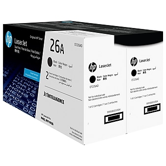 HP 26A Black Standard Yield Toner Cartridge, 2/Pack (CF226AD)