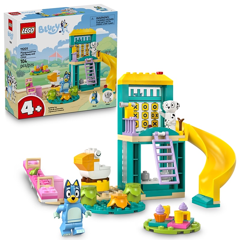 LEGO Bluey Playground Fun with Bluey and Chloe Toy Building Kit, 104 Pieces (11201) image 1