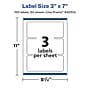 Avery Laser/Inkjet Rectangle Multipurpose Labels, 3" x 7", Clear, 150/Box (94250)~#|#~43630A8B-68CD-47D4-9D9AC219760B7118_sc7