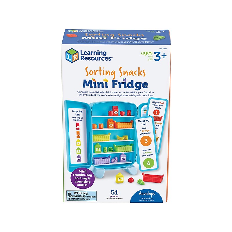 Learning Resources Sorting Snacks Mini Fridge Set (LER6820) image 1