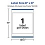 Avery Laser/Inkjet Multipurpose Labels, 8" x ", Glossy White, 50/Box (94108)~#|#~436F0708-2378-4652-9192F1DB076C13EE_sc7