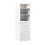 Bestar Florence Collection 25W x 25D Closet System with 4 Drawers, Shaker, White (127603-000017)~#|#~436F9554-FBCE-43D3-8702111C0EFCCAC2_sc7