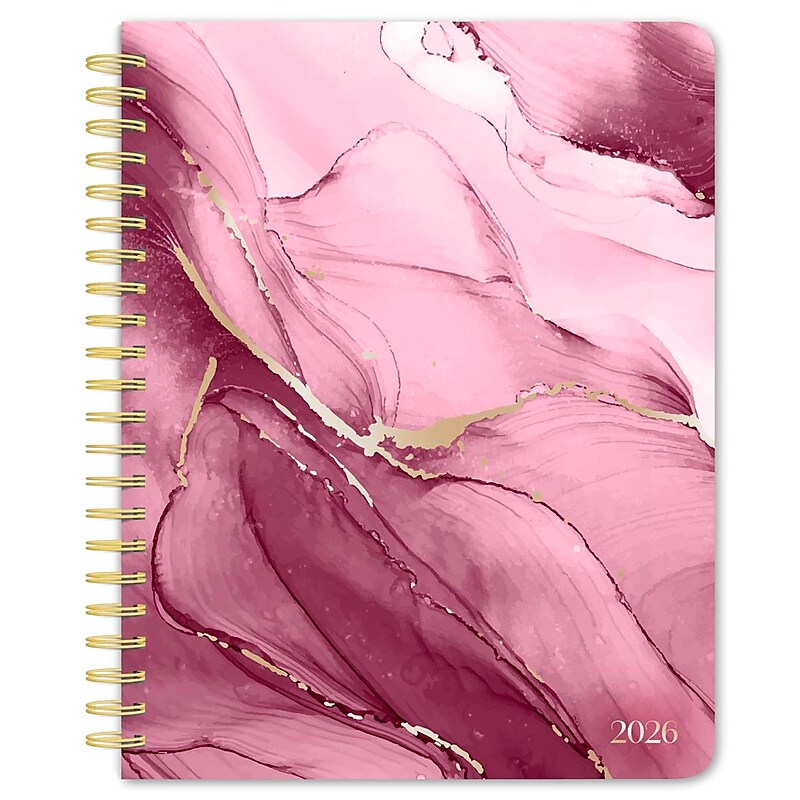 2026 BrownTrout Crackled Blush 6.5" x 7.75" Weekly Planner (9798330707904) image 1