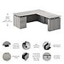 Bush Business Furniture Stratus 72"W Electric L-Shaped Adjustable Standing Desk with Cabinet, Platinum Gray (SUT016PG)~#|#~43765C22-C69F-4EAC-95D419DFE3365D43_sc7