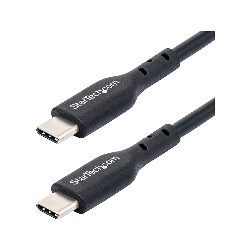 StarTech USB-C to USB-C Charging Cable, 6 ft., Black (USB2CC2MNC) image 1
