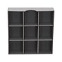 Household Essentials 9-Compartment Cardboard/Polyester Drawer Organizer, Gray (728-1)~#|#~437E23AF-37D4-476F-BB7844E379A685BA_sc7