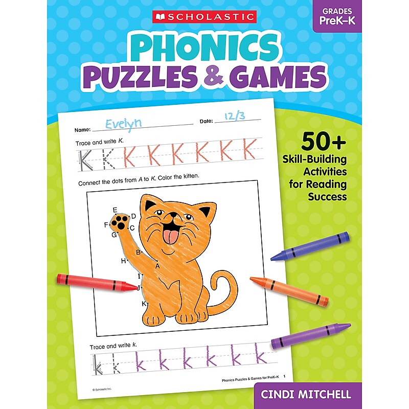 Phonics Puzzles & Games Activity Book for PreK-K (SC-9781546113829) image 1