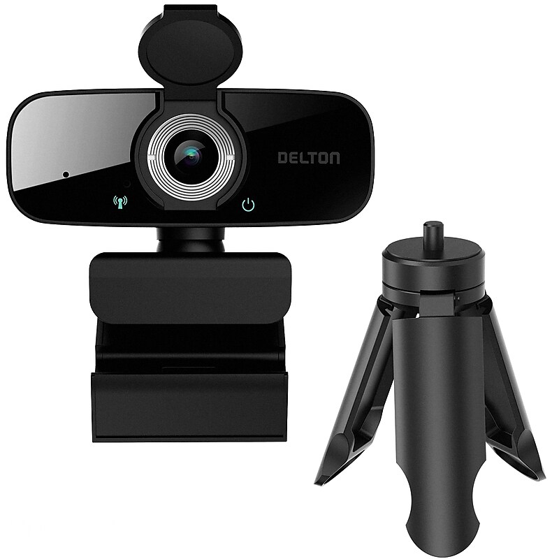 Delton C24 HD 1080p Webcam, 2 Megapixels, Black (DCAM24BK) image 1