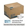 Pacific Blue Basic Toilet Paper, 1-Ply, White, 550 Sheets/Roll, 80 Rolls/Carton (19881/01)~#|#~4387BB70-5E96-4219-90F3D7A99479B20F_sc7