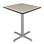 Regency Cain Square Laminate Café High X Base Table, 36"D x 36"W, Maple/Grey (TCB3636PLGY)~#|#~4389B2F5-C9DD-4AB1-8C70EC4819201C49_sc7