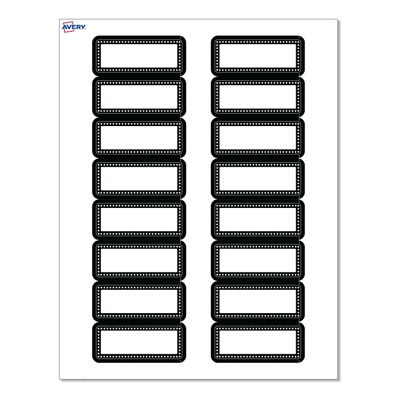 Avery Laser/Inkjet Rectangle Multipurpose Labels, 1" x 2-5/8", White, 160/Pack (S00D24) image 1