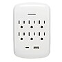 PRIME 6-AC Outlet and 2-USB Port Grounded Surge Protector Wall Tap, 950-Joules, White (PBSU072)~#|#~438DF710-94D0-4A86-BA6003A1003E8D70_sc7