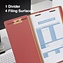 Staples® 30% Recycled Pressboard Classification Folder, 1-Dividers, 1 3/4" Expansion, Legal Size, Red, 10/Box (ST18337/TR18337)~#|#~438EAAA3-B24C-476C-9C4C935296DD54E4_sc7