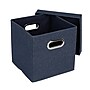 Household Essentials 24.75 Quart Cube Storage Box, Cardboard, Blue, 2/Pack (HE1073)~#|#~438EF7A4-BDF8-4E19-AF572CE836CD3EB0_sc7