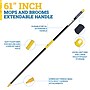 BISON LIFE Indoor/Outdoor 13" Polypropylene Bristle Flagged Angled Broom, Yellow/Black (BPHD-KIT-ANBR-EXH-1)~#|#~43964315-DD9D-40A0-92E091808CB188B1_sc7