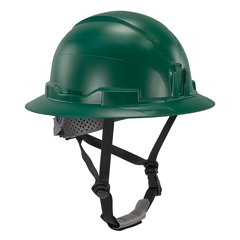 Ergodyne Skullerz 8963 PC-ABS Type II, Class E, 6-point Ratchet Suspension Full Brim Safety Helmet, Green (60545) image 1